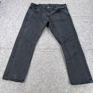 Polo Ralph Lauren Jeans Mens 38x30 Black Hampton Straight Denim 100% Cotton